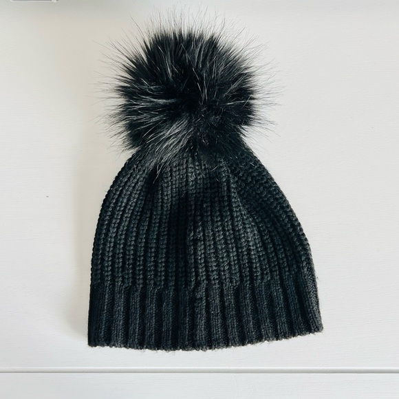 Armani Exchange black pompom topped wool beanie - Picture 4 of 6